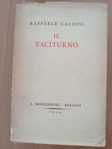 Il taciturno - Raffaele Calzini - copertina