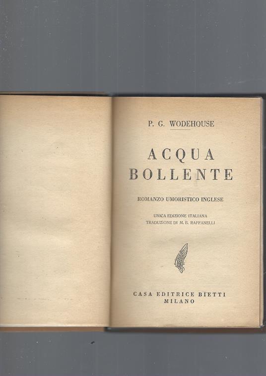 Acqua Bollente - Pelham G. Wodehouse - copertina