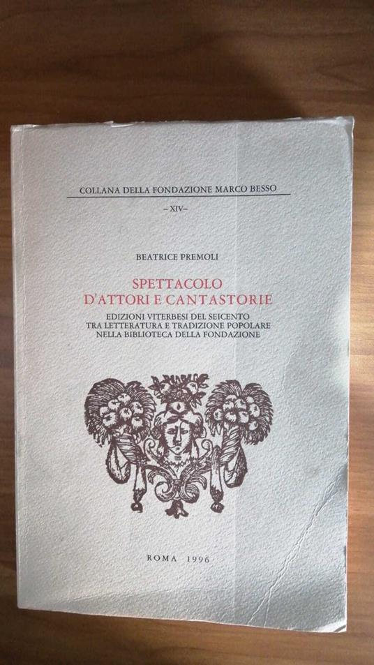 Spettacolo d'attori e cantastorie - Beatrice Premoli - copertina