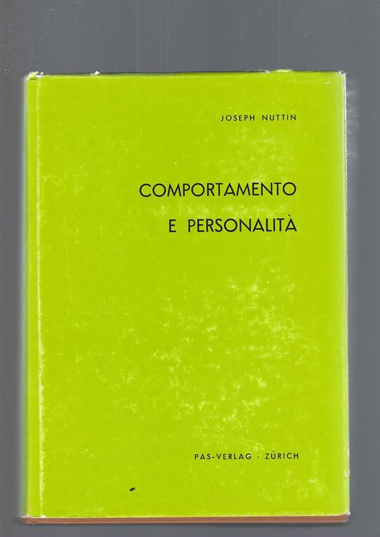 Comportamento E Personalità - Joseph Nuttin - copertina