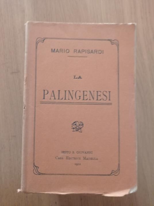La Palingenesi - Mario Rapisardi - copertina