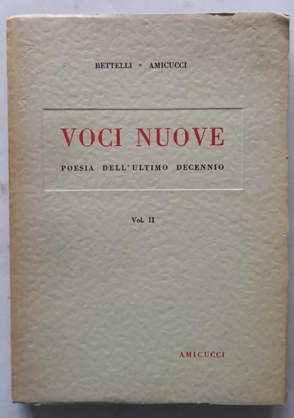 Voci nuove. Poesie dell'ultimo decennio. Volume II - copertina