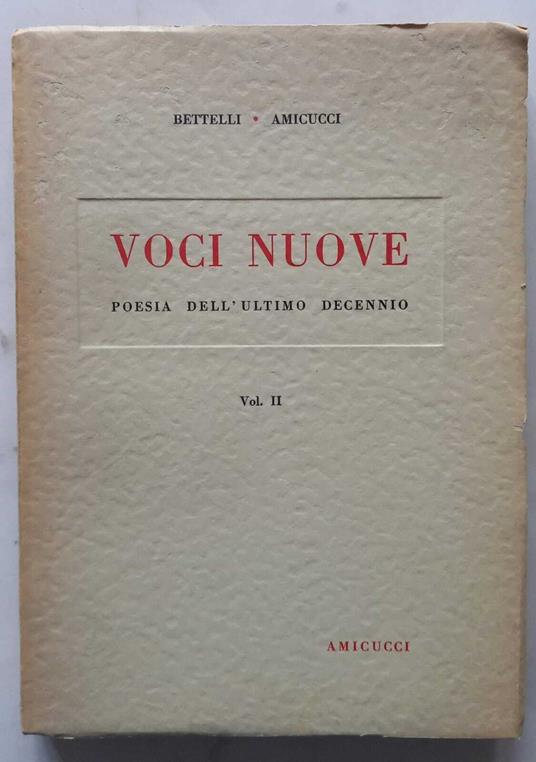 Voci nuove. Poesie dell'ultimo decennio. Volume II - copertina
