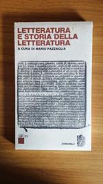 Letteratura e storia della letteratura
