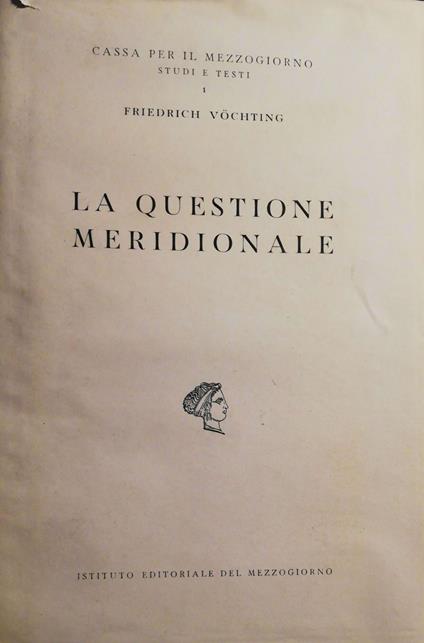 La questione meridionale - Friedrich Vöchting - copertina