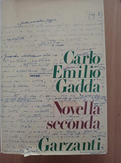 Novella seconda - Carlo Emilio Gadda - copertina