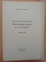 Dichiarazioni programmatiche di governo - Luglio 1963