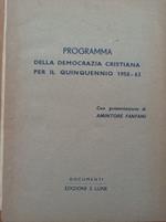 Programma della Democrazia Cristiana per quintennio 1958 - 63
