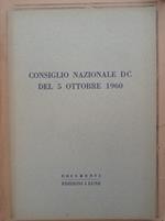 Consiglio Nazionale DC del 5 Ottobre 1960