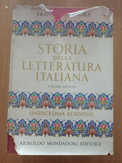 Storia della letteratura italiana Vol. V - Francesco Flora - copertina