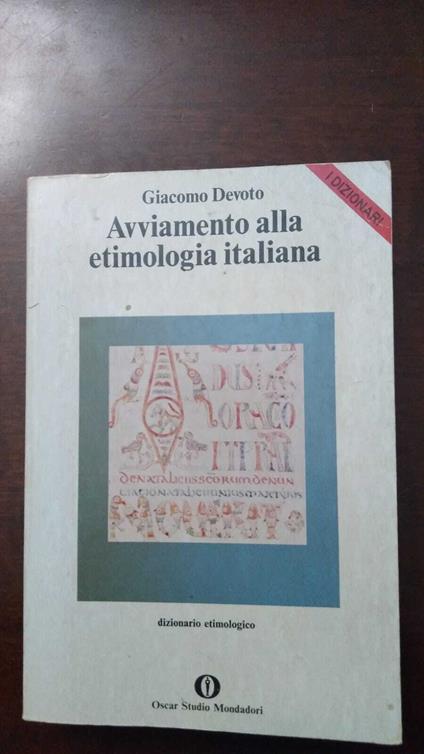 Avviamento alla etimologia italiana - Giacomo Devoto - copertina