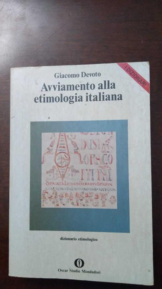 Avviamento alla etimologia italiana - Giacomo Devoto - copertina