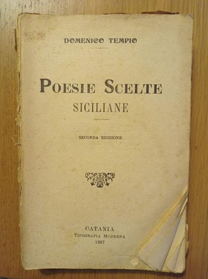 Poesie scelte siciliane - Domenico Tempio - copertina