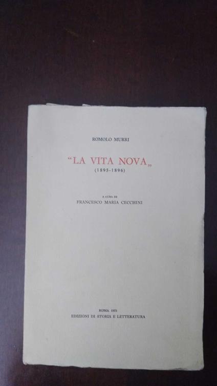 La Vita Nova (1895-1896) - Romolo Murri - copertina
