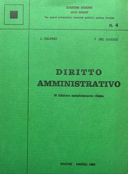 Diritto amministrativo - copertina