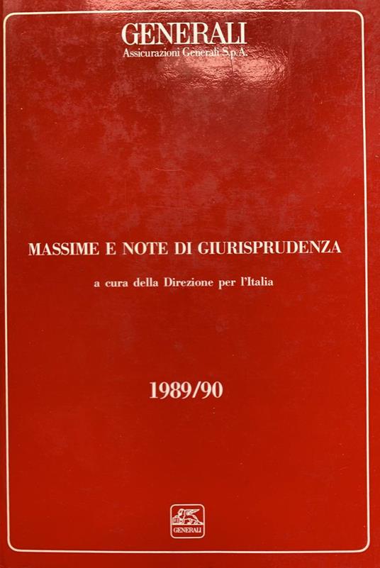 Massime e note di giurisprudenza - copertina