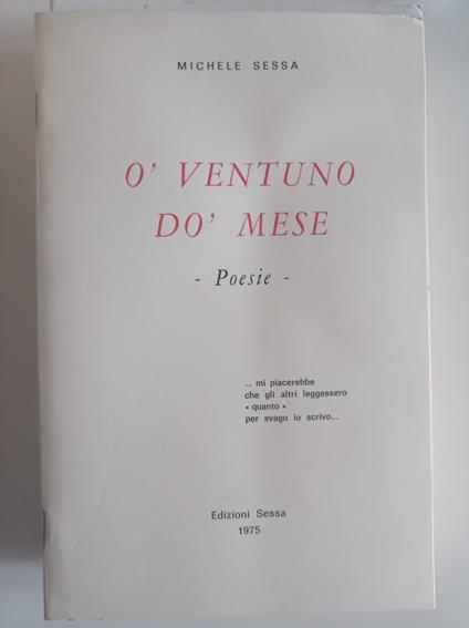 O' ventuno do' mese - Michele Sessa - copertina