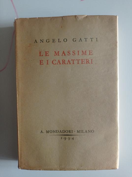 Le massime - Angelo Gatti - copertina