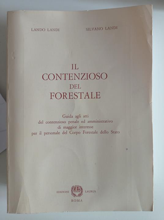 Il contenzioso del forestale - copertina