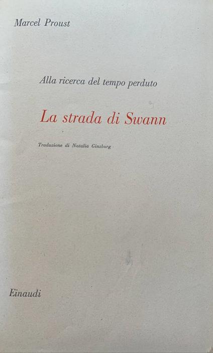 La strada di Swann - Marcel Proust - copertina