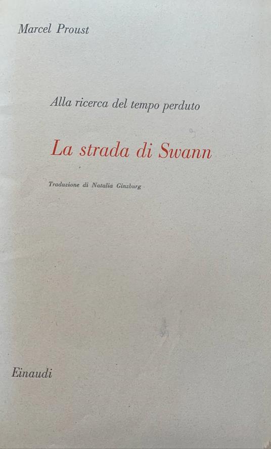 La strada di Swann - Marcel Proust - copertina