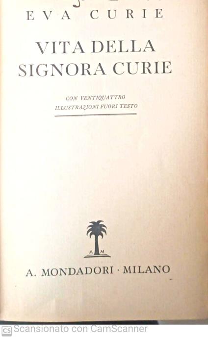 Vita della signora Curie - Eva Curie - copertina
