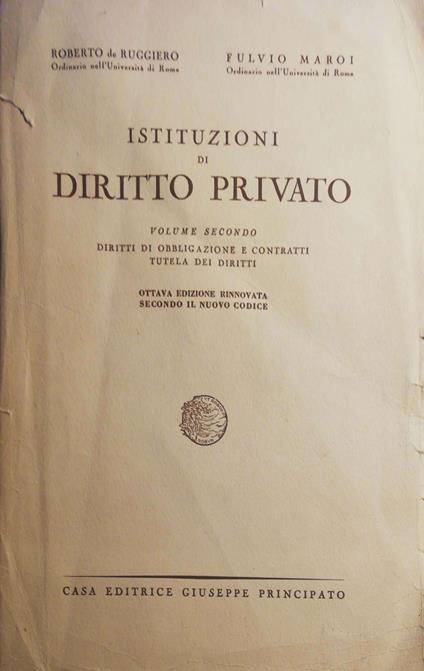 Istituzioni di Diritto Privato - copertina