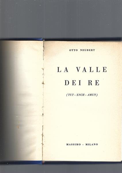 La Valle Dei Re - Otto Neubert - copertina