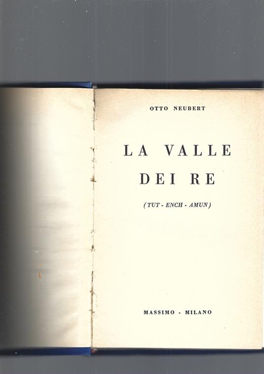 La Valle Dei Re - Otto Neubert - copertina