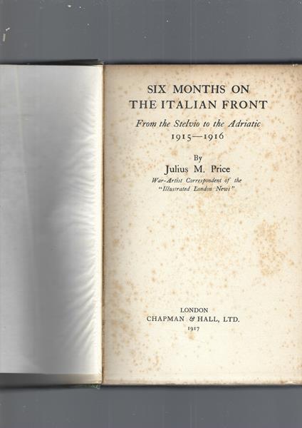 Six Months On The Italian Front - copertina