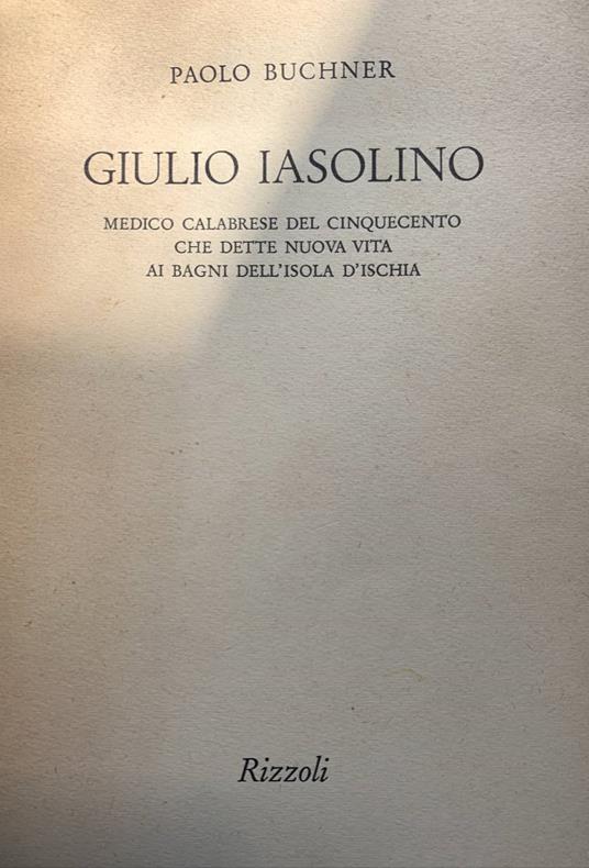 Giulio Iasolino - Paolo Buchner - copertina