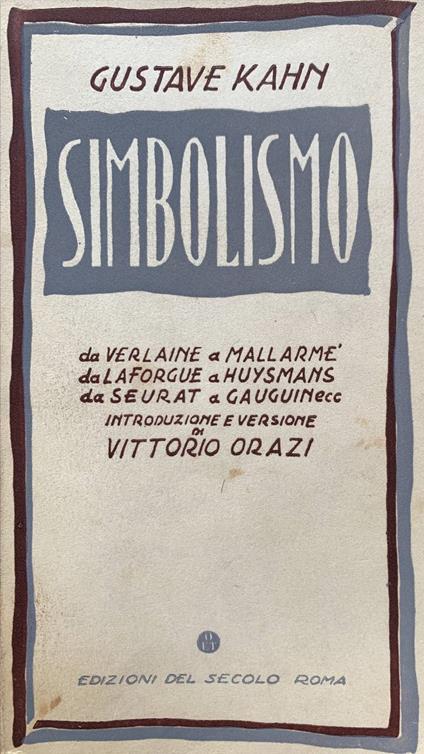 Simbolismo - Gustave Kahn - copertina