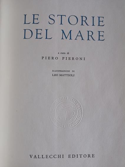 Le storie del mare - Piero Pieroni - copertina