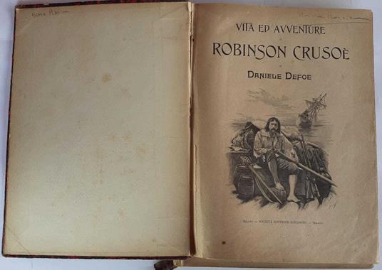Vita ed avventure Robinson Crusoè - Daniel Defoe - copertina