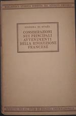Considerazioni sui principali avvenimenti della Rivoluzione Francese