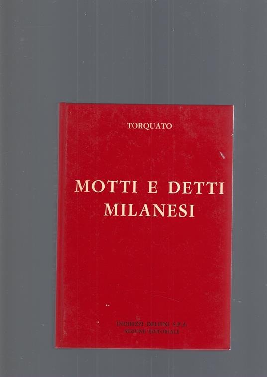 Motti E Detti Milanesi - Torquato - copertina