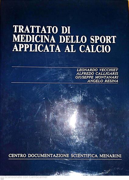 Trattato di medicina dello sport applicata al calcio - copertina