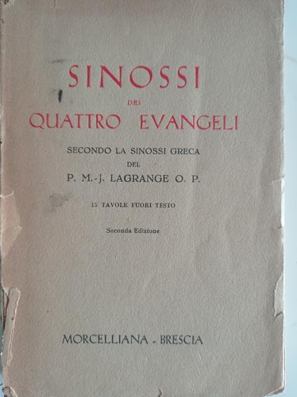 Sinossi dei quattro evangeli - copertina