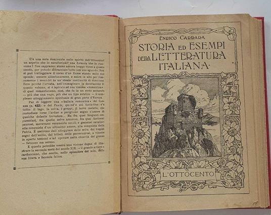 Storia ed esempi della letteratura italiana. VII L' ottocento - Enrico Carrara - copertina