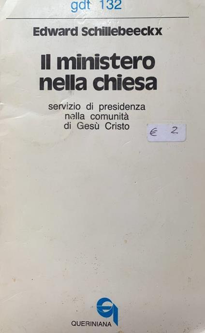 Il ministero nella Chiesa - Edward Schillebeeckx - copertina