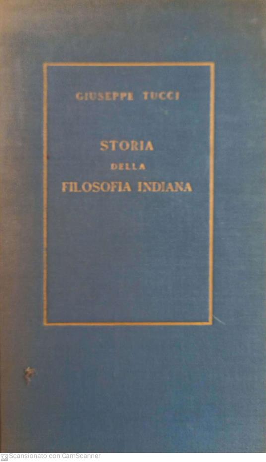 Storia della filosofia indiana - Giuseppe Tucci - copertina