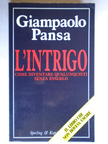 L' intrigo - Giampaolo Pansa - copertina