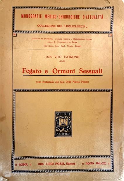 Fegato e ormoni sessuali - Vito Paterno - copertina