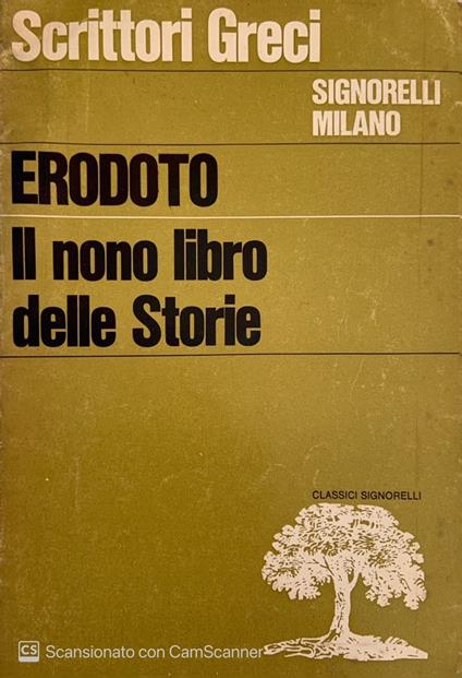 Il nono libro delle Storie - Erodoto - copertina