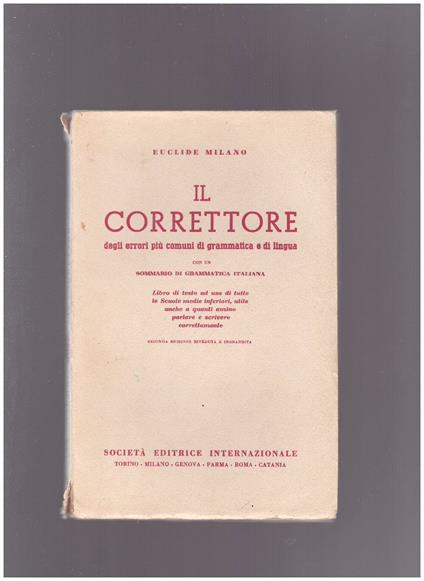 Il Correttore - Euclide Milano - copertina