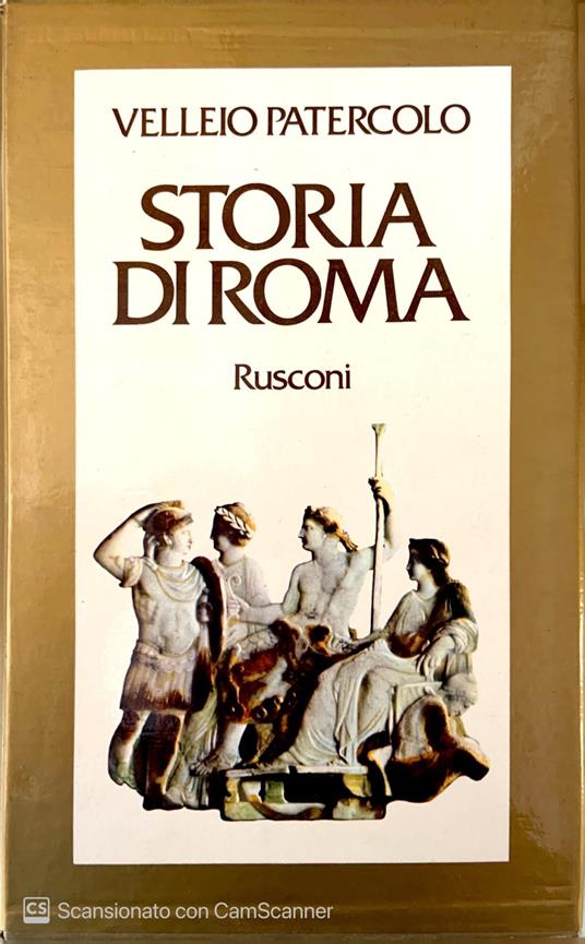 Storia di Roma - Patercolo Velleio - copertina