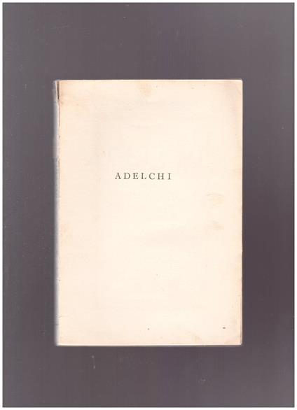 Adelchi - Alessandro Manzoni - copertina