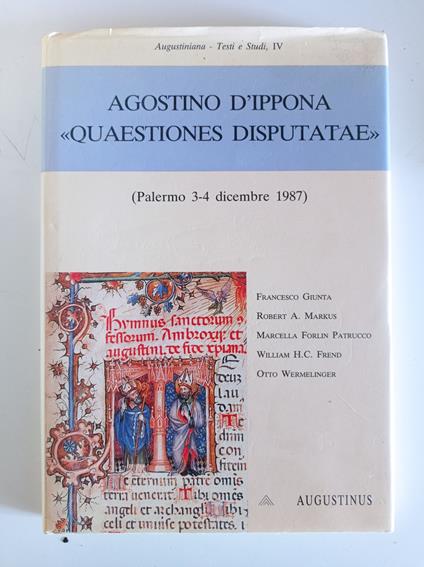 Agostino D'Ippona "Quaestiones Disputatae" - copertina