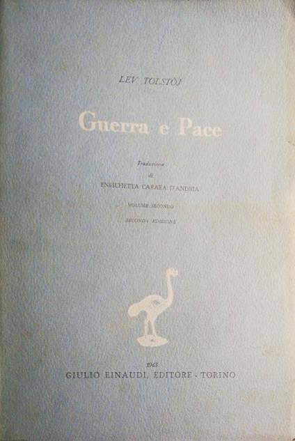 Guerra e pace. Volume secondo - Lev Tolstoj - copertina