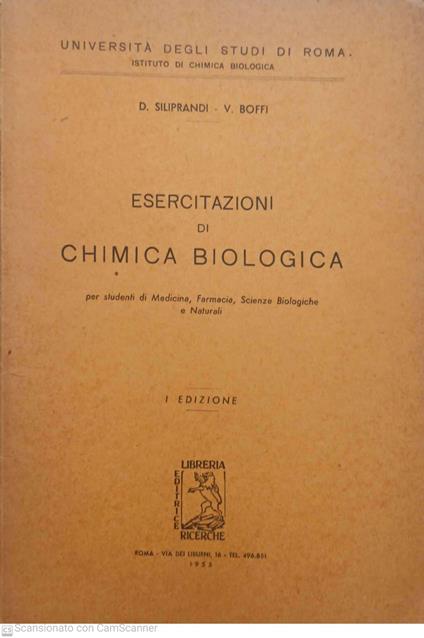 Esercitazioni di chimica biologica - copertina